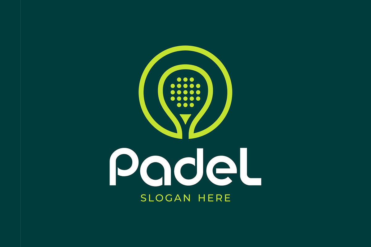 Padel Racket Lineart Circle Logo, a Branding & Logo Template by ika trisiana (Photo 2 of 2)