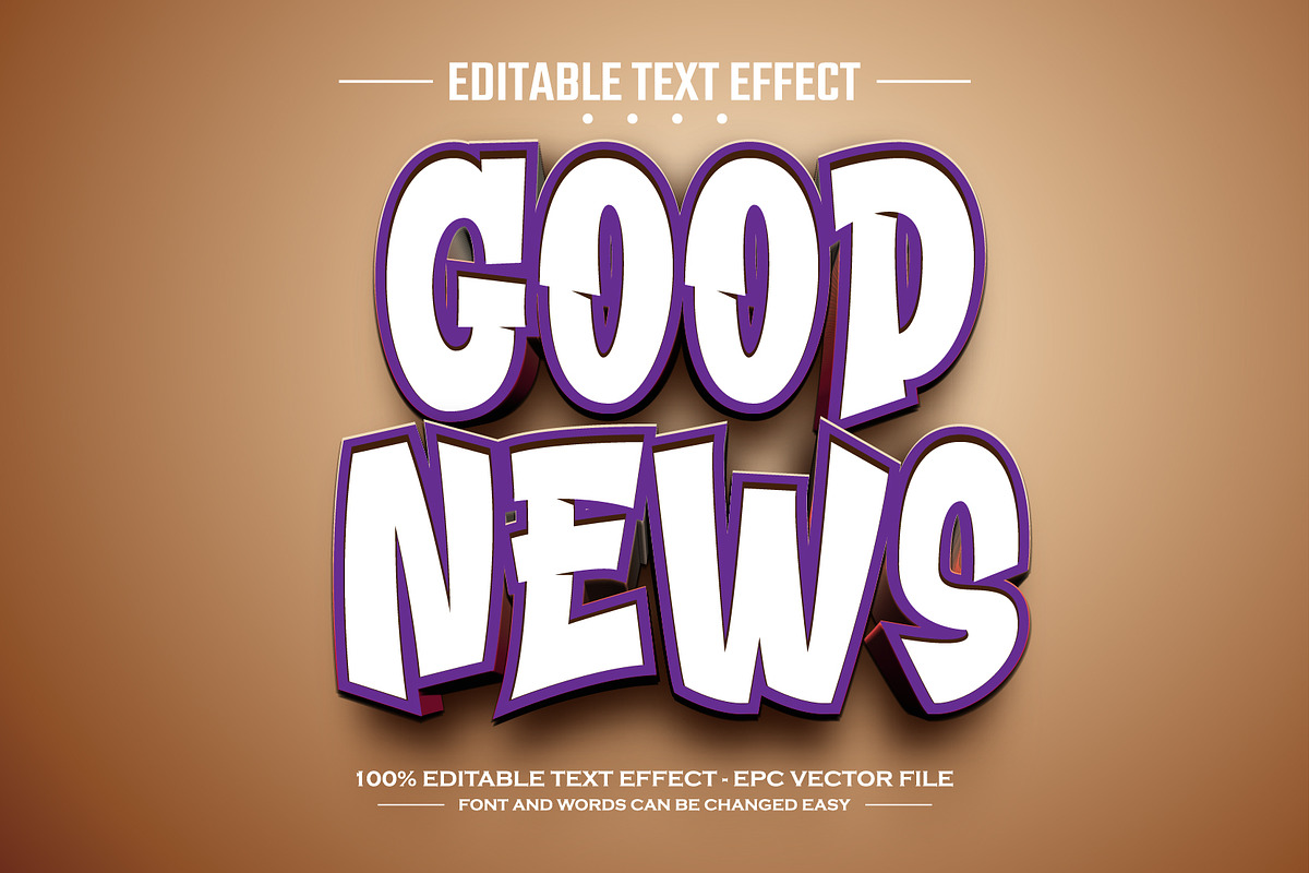 Good news 3D editable text effect, a Layer Style Add-On by nicemorning