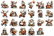 Funny Christmas Santa Clipart, an Illustration by Daily.Designs (Thumbnail 5 of 5)