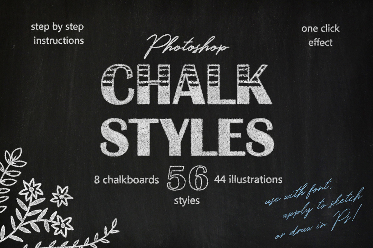 Chalk Styles for Photoshop, a Layer Style Add-On by Pikovit (Photo 1 of 14)