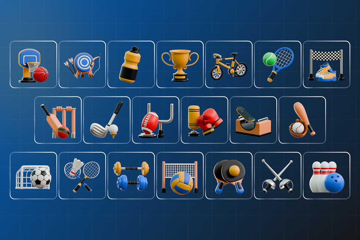 Sport Gear & Kit 3D Icon Pack, an Object 3D Model by Haps Space (Photo 4 of 4)