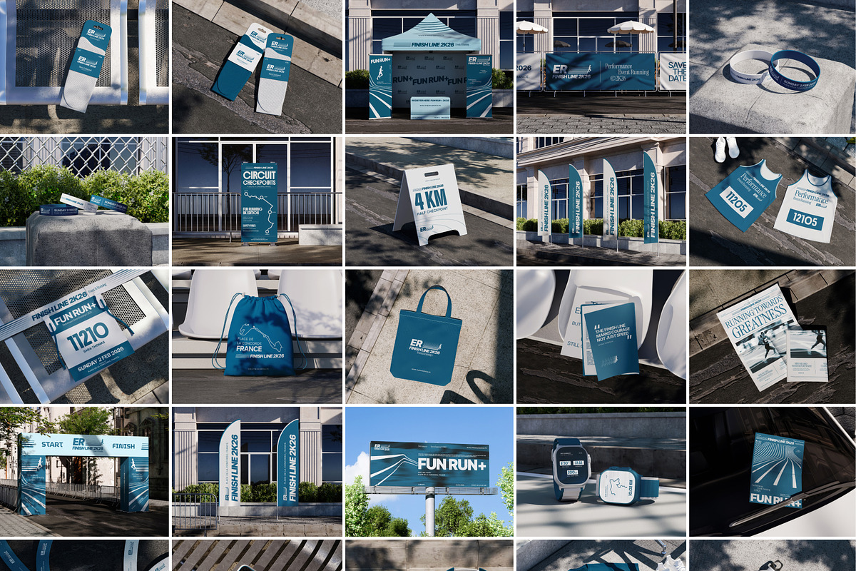 42 Running Event Mockup Bundle, a Mockup by Vitora Mockup (Photo 2 of 13)
