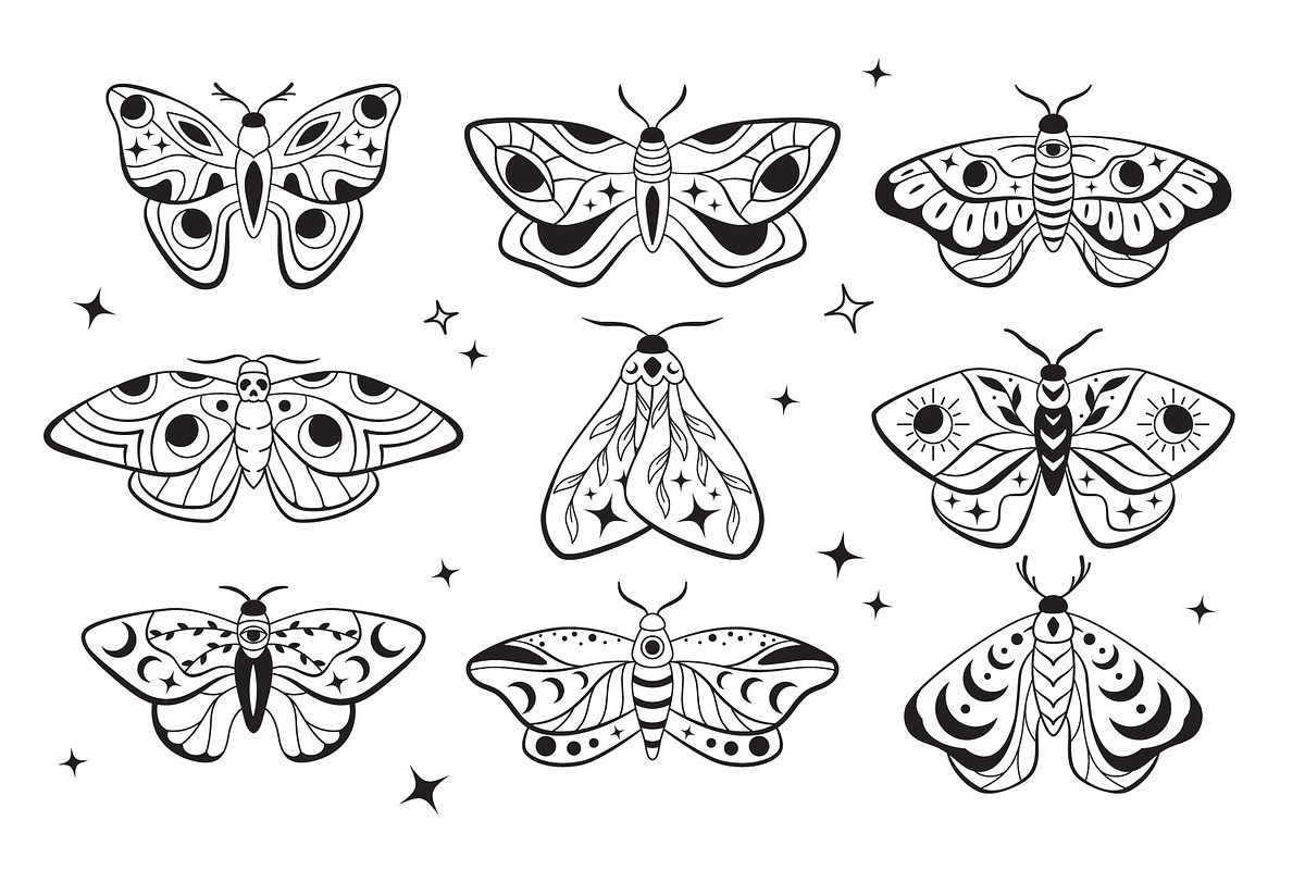 Celestial night moths, an Illustration by Cmeree (Photo 3 of 3)