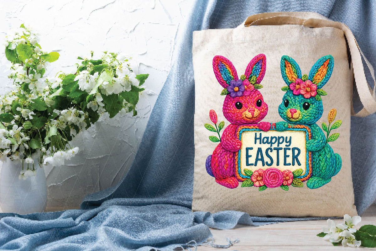 Happy Easter Png, Cute Easter Bunny, an Illustration by DreamPrint404 (Photo 7 of 7)