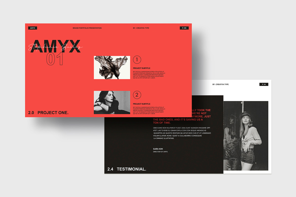 AMYX | Portfolio Presentation, a Presentation Template by Creatiya Type (Photo 8 of 8)