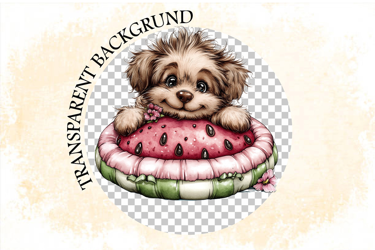 Whimsical Summer Dog Clipart Bundle., an Illustration by SVGArt (Photo 8 of 9)