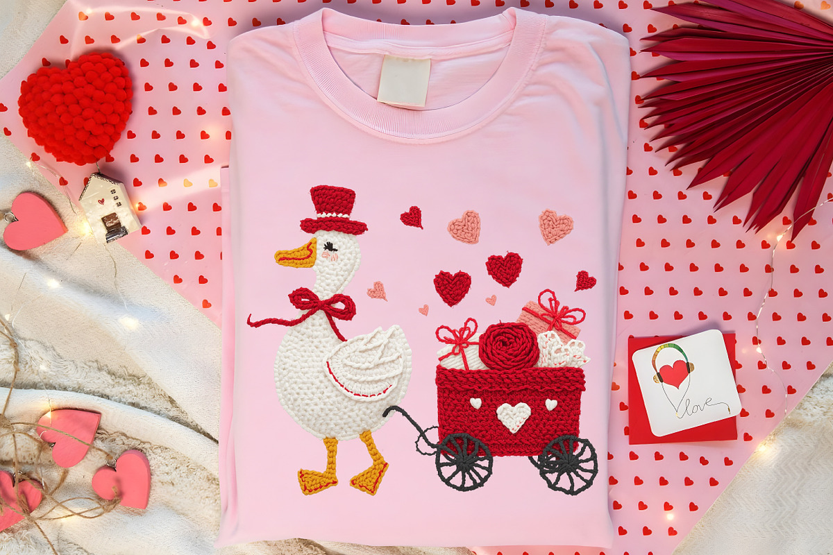 Valentine Goose Yarn PNG, Valentine, an Illustration by Canvas Craft (Photo 5 of 7)