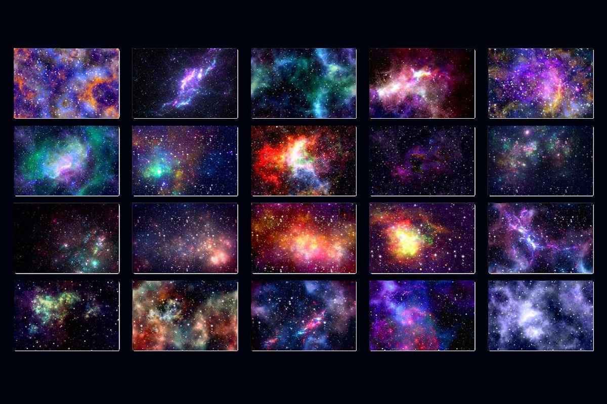20 Starry Sky Space HD JPG, a Background Graphic by Kseniya-Omega (Photo 5 of 7)
