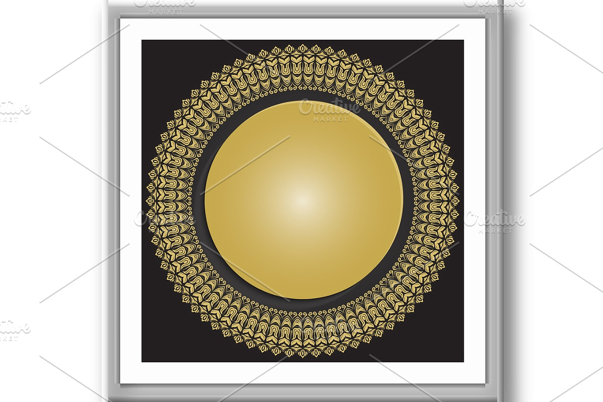 Winter Vector Round Frame With, an Illustration by FineArtStudio (Photo 2 of 3)