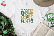 One Lucky Mama Lucky Vibes Retro SVG, a Graphic by Cherry.designs (Thumbnail 2 of 4)