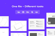 Behance & Dribbble Templates, an UI Kit Template by Lumina_ui_ux202 (Thumbnail 2 of 6)