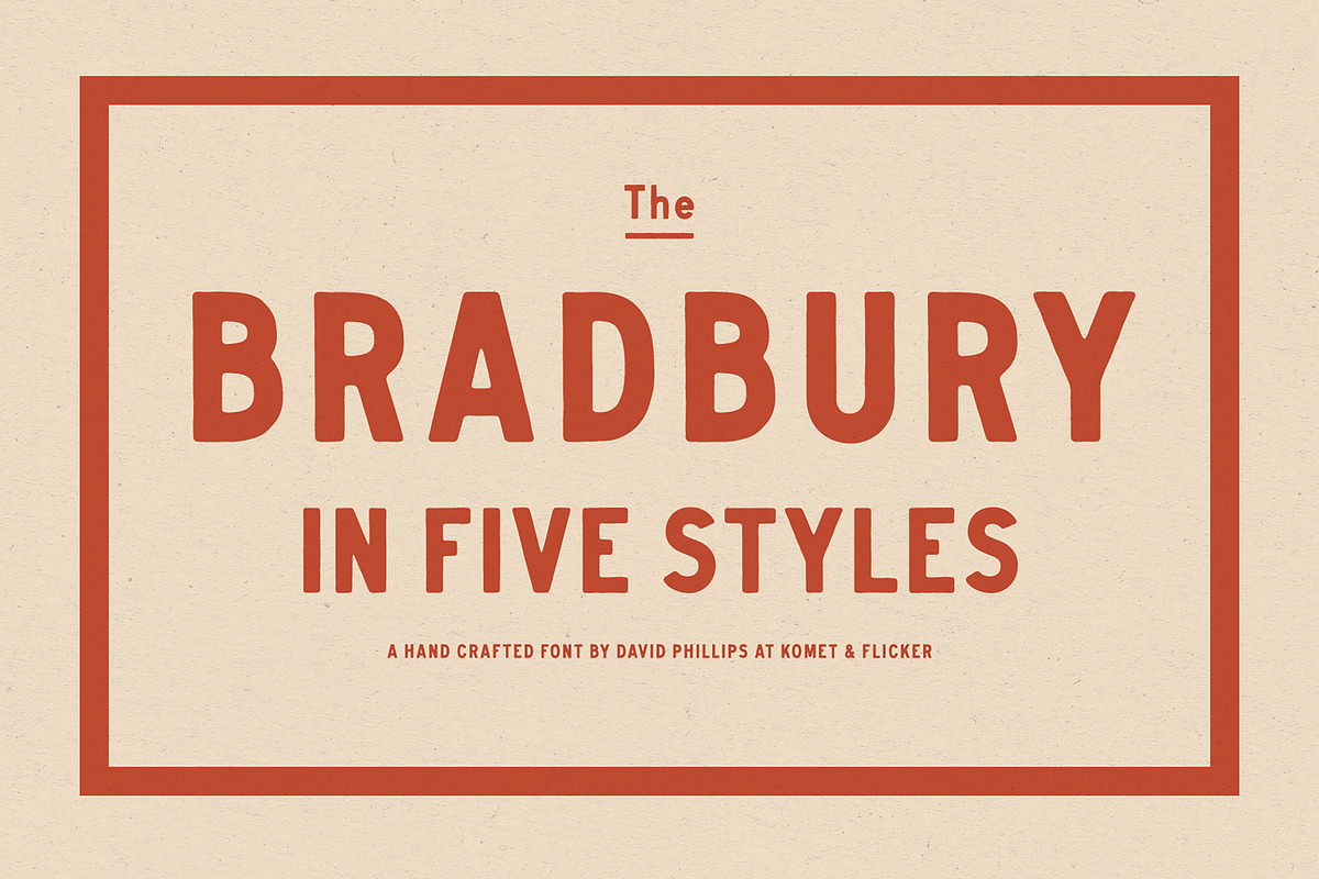 The Bradbury - A Hand Drawn Font, a Sans Serif Font by Komet & Flicker (Photo 1 of 12)