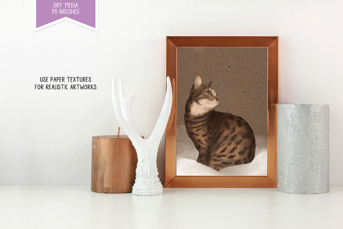 Dry media. Brushes for PS, a Brush Add-On by Leo Studio Design Lab (Photo 5 of 10)