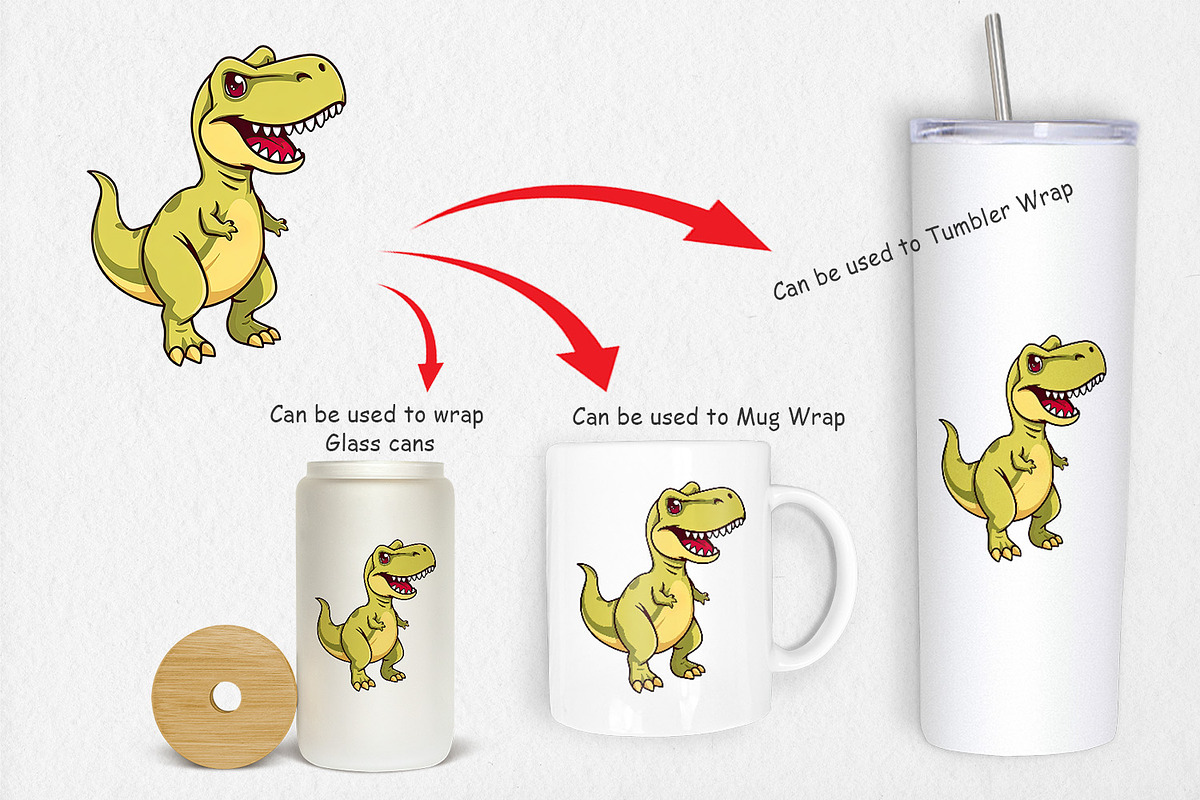 Smiling T-Rex Clipart, a Graphic by Artnoy (Photo 4 of 5)