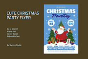 Cute Christmas Party Flyer, a Flyer Template by Gumico Studio. (Thumbnail 1 of 3)