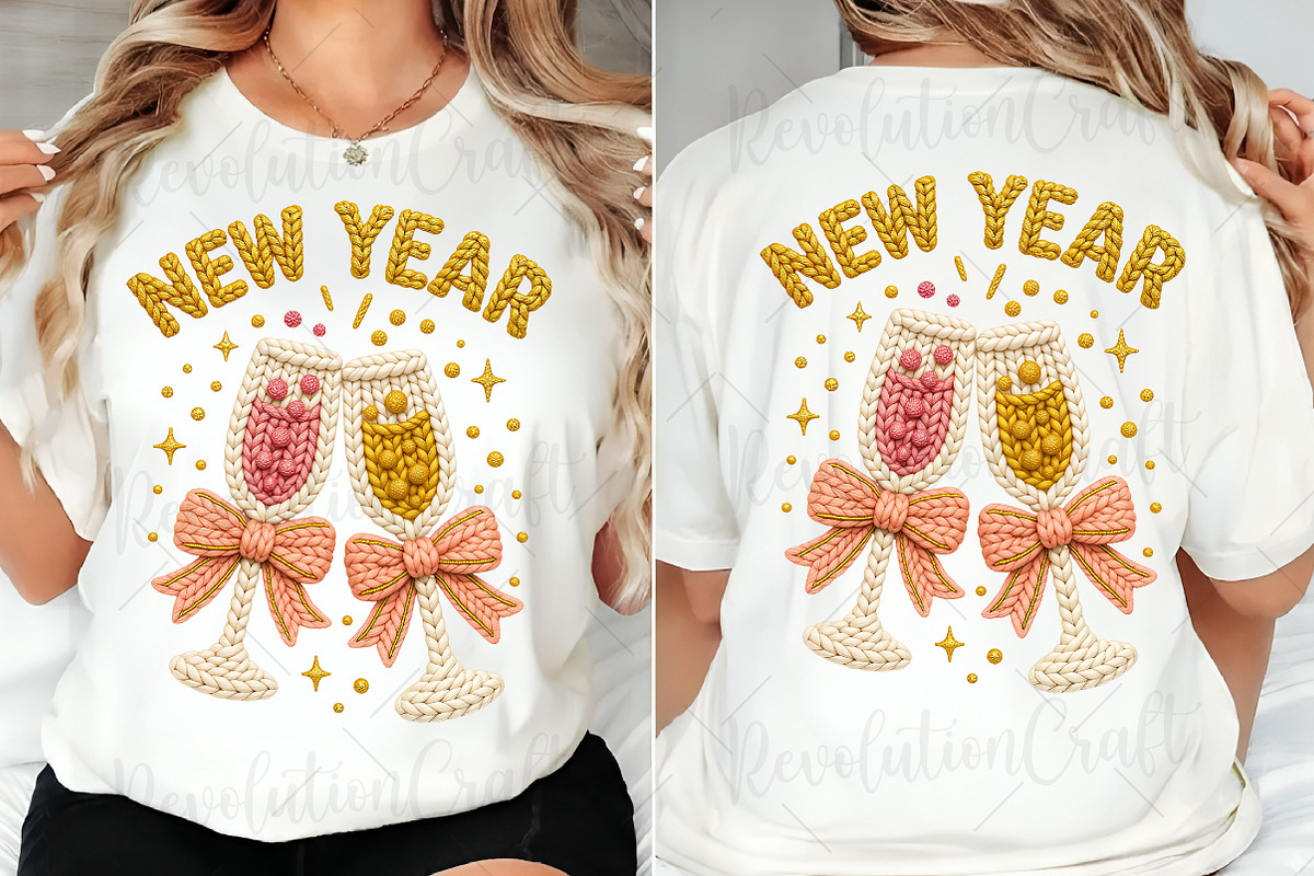 Yarn Crochet Coquette New Year PNG, an Illustration by OK Design (Photo 3 of 4)