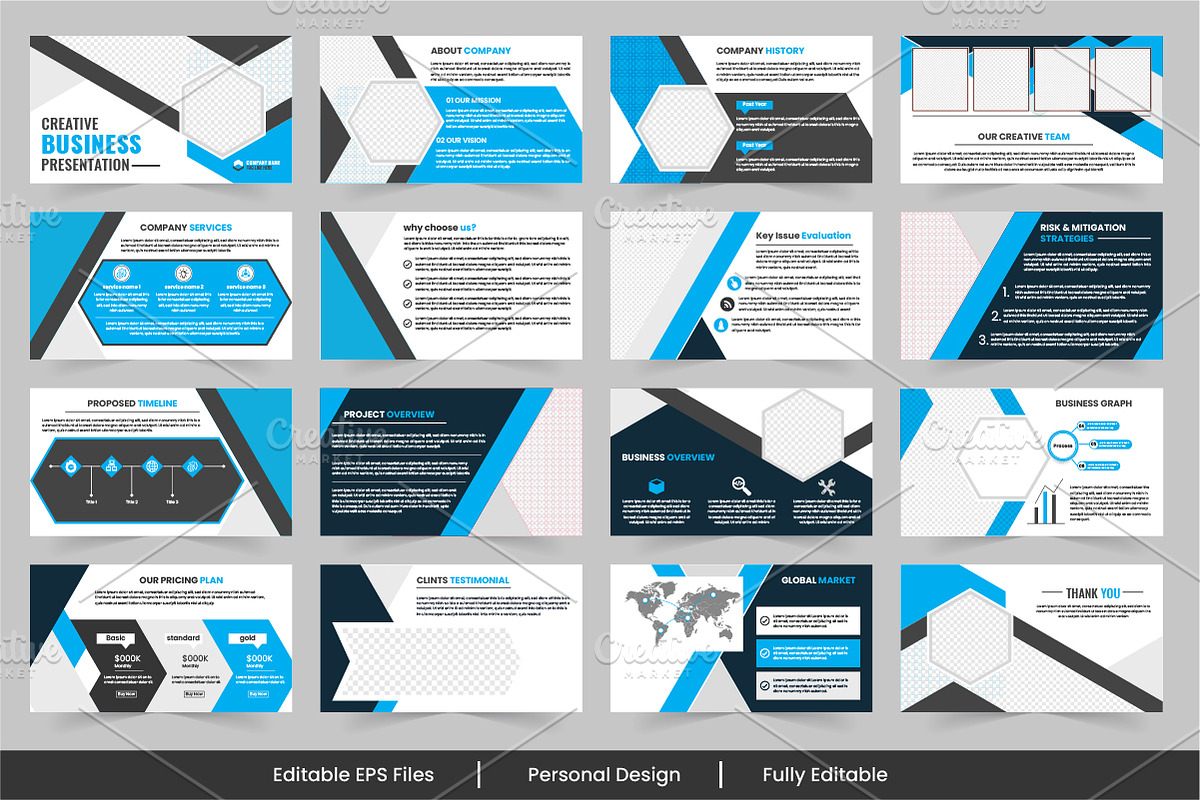 Business Project Presentation slide, a Presentation Template by Tanuart