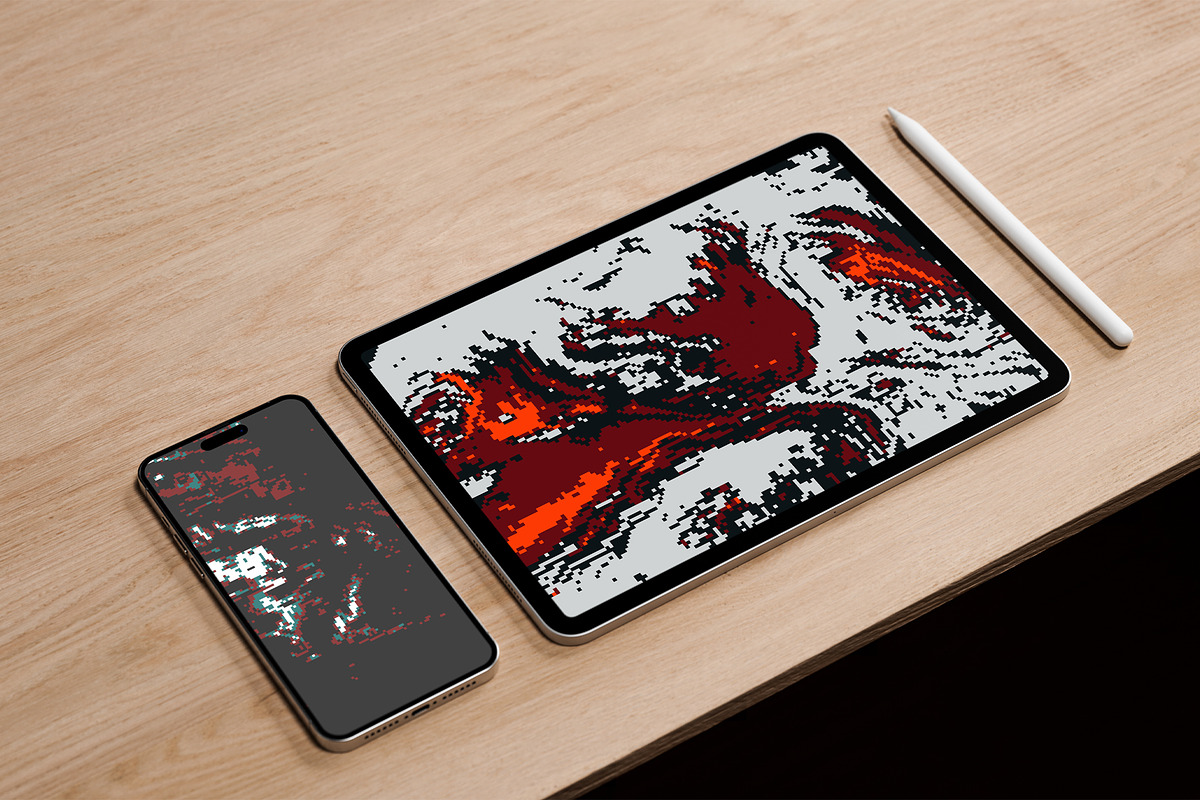 Pixel Abstract Backgrounds x100, a Texture Graphic by bbymedia.store (Photo 8 of 10)