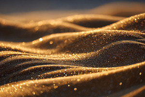 Golden sunset on sandy waves, a Photo by Beautiful things