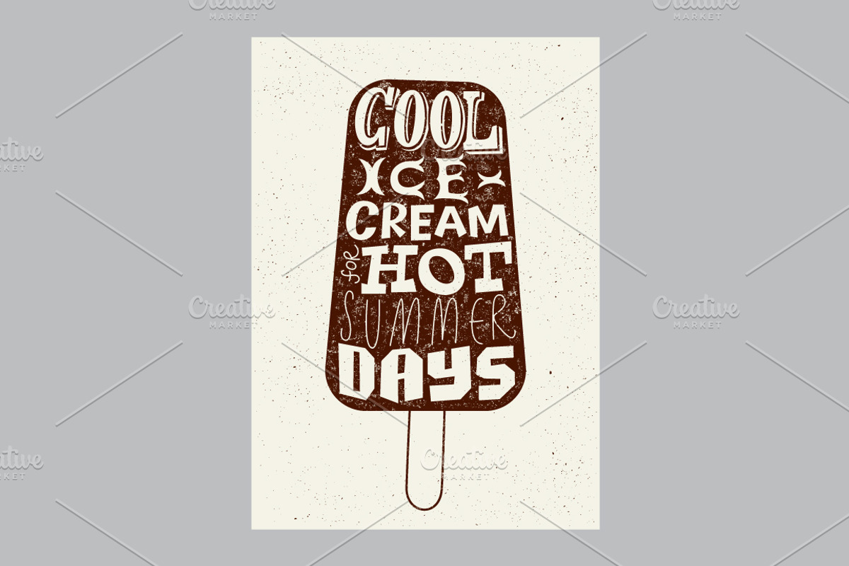 Ice cream summer vector posters., a Food Illustration by PoPaShop (Photo 5 of 7)