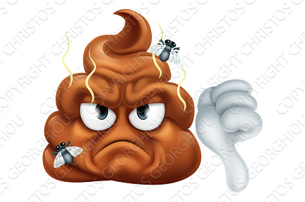 Angry Mad Dislike Hating Poop Poo, a Person Illustration by Christos Georghiou