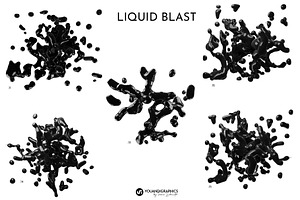 Liquid Blast Abstract 3D Elements