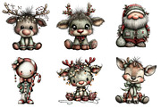 Whimsical Cute Christmas Clipart, an Illustration by DreamArtGraphic (Thumbnail 4 of 5)