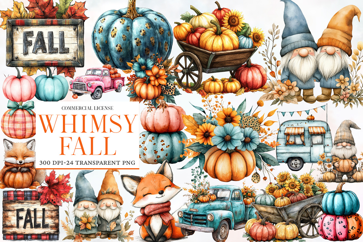 Whimsy Fall Clipart, an Illustration by Designworld (Photo 1 of 6)