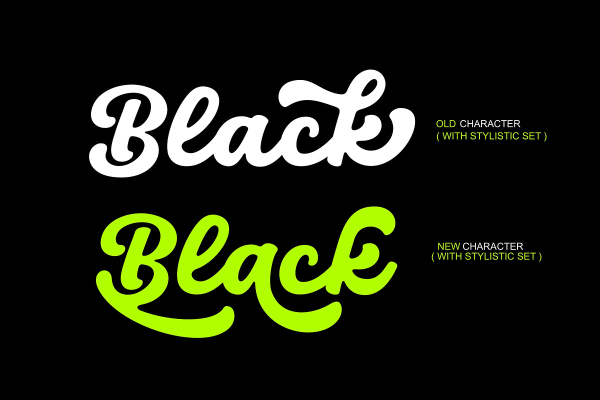 Black - Rounded Script Font, a Script Font by HRDR (Photo 12 of 13)