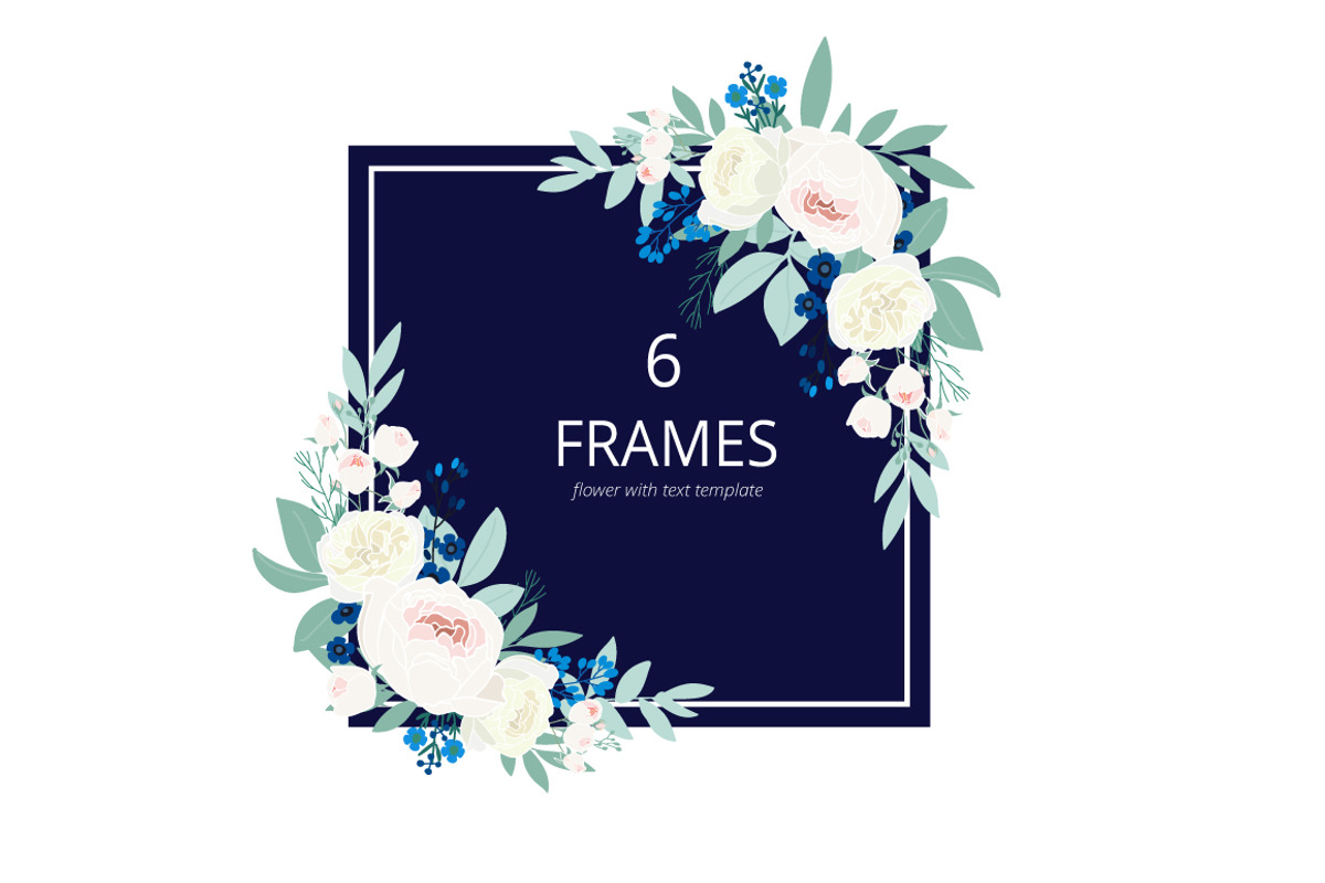 Blue flower hand drawn vector, a Decorative Illustration by MooBeer (Photo 7 of 7)