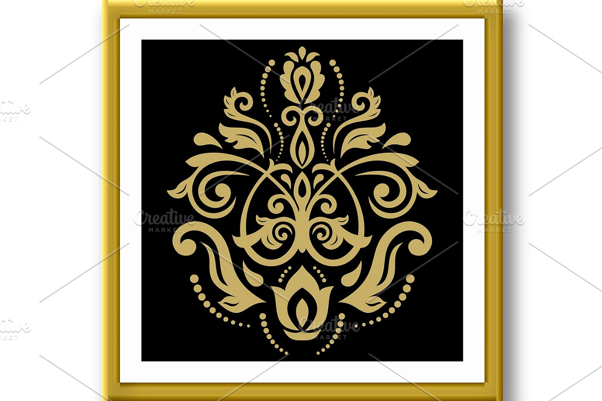 Damask Vector Oriental Pattern, a Decorative Illustration by FineArtStudio (Photo 3 of 3)