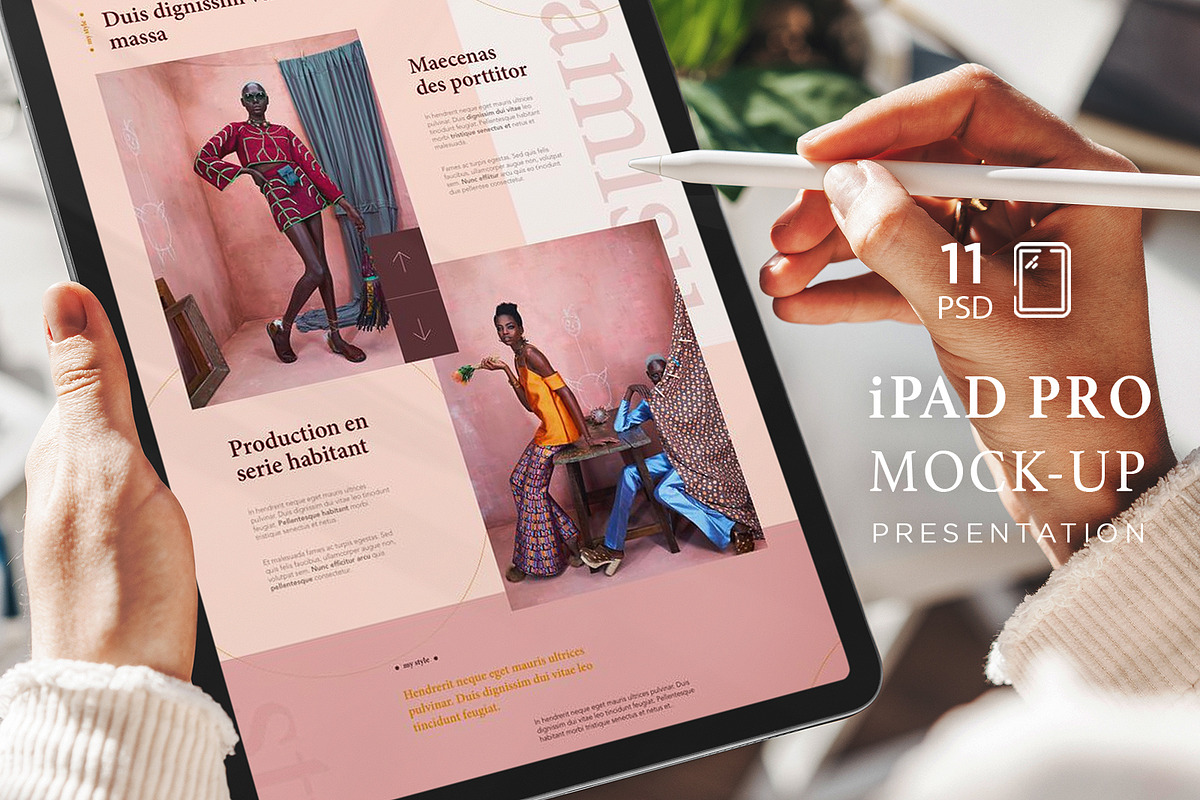 iPad Pro Presentation Mock-Up, an iPad Mockup by Dikarte.Store (Photo 1 of 8)