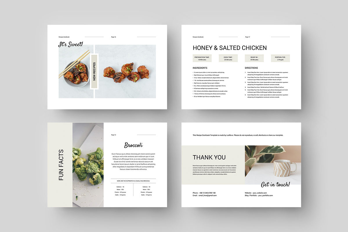 Cookbook / Recipe Book | Word & Indd, a Brochure Template by Leaflove (Photo 9 of 10)