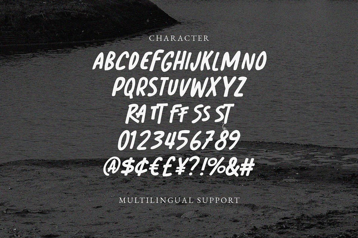 Ramsipe Carbion Bold Gritty Handmade, a Handwritten Font by Maulana Creative (Photo 7 of 7)