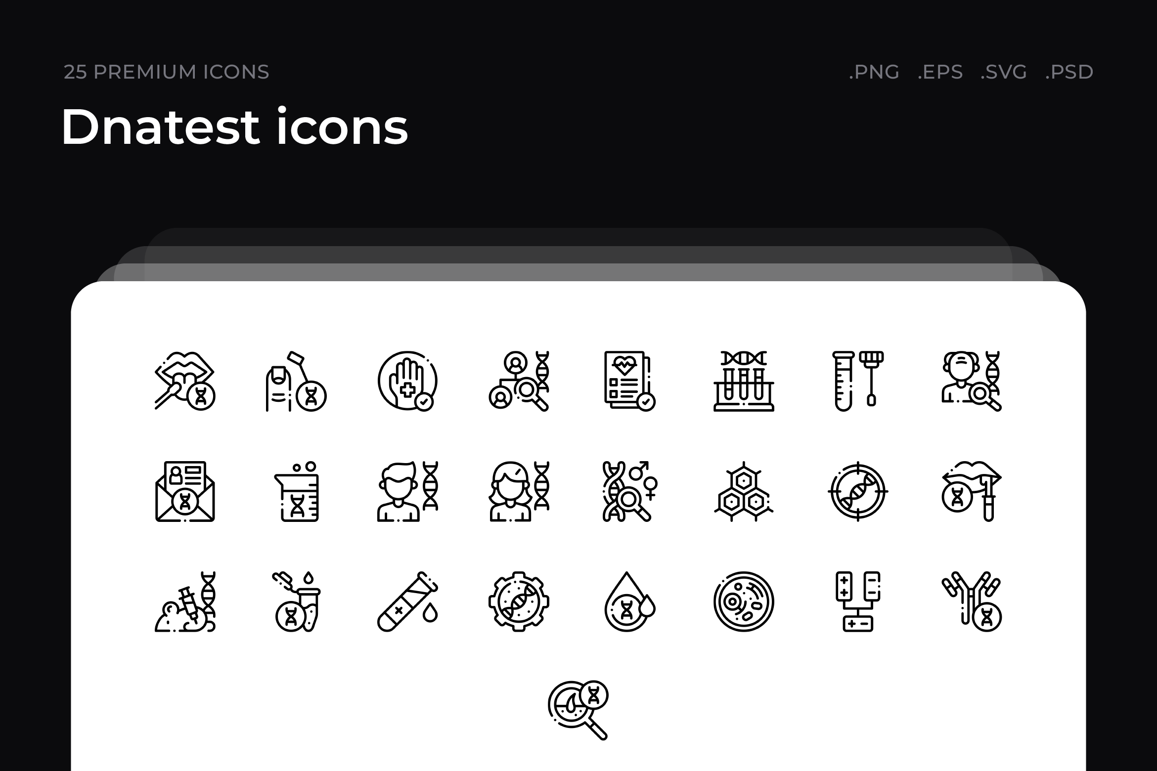 Dnatest icons, an Outline Icon by Wencory