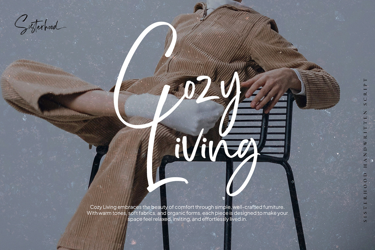 Sisterhood - Chic Brush Font, a Script Font by din-studio.com (Photo 9 of 16)