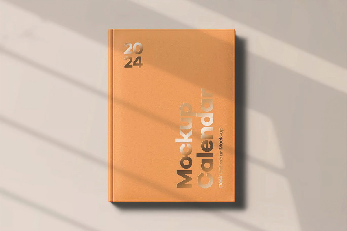 Calendar Book Cover Mockup, an Advertising Mockup by DesignRushMarket (Photo 9 of 13)