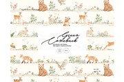 Woodland enchanted forest pattern, a Pattern Graphic by Milatoo (Thumbnail 1 of 3)
