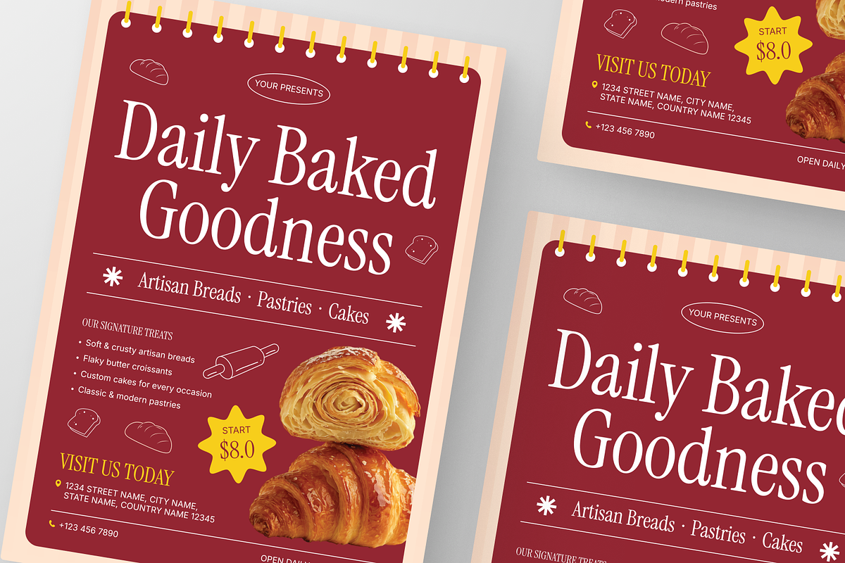 Bakery Promotion Flyer, a Flyer Template by Annora Studio (Photo 6 of 6)