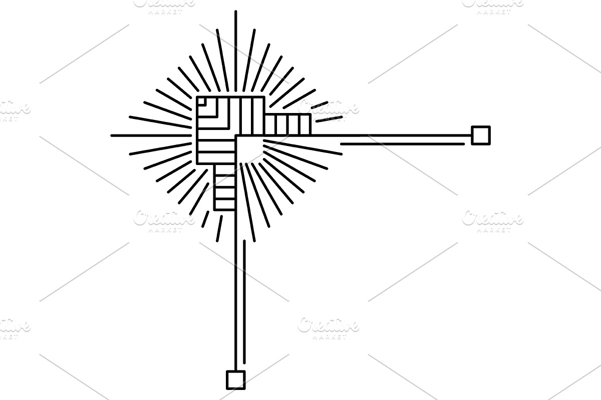 Line geometric corner., a Decorative Illustration by incomible