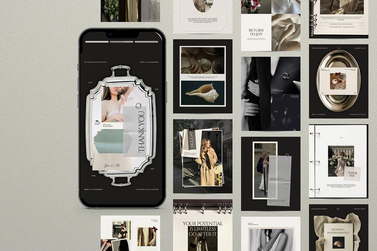 Quiet Luxury Canva Brand Kit, a Social Media Template by Pani Temp. (Photo 1 of 13)