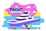 10 Luxury Yacht Illustration, an Illustration by denayunebgt (Thumbnail 1 of 4)