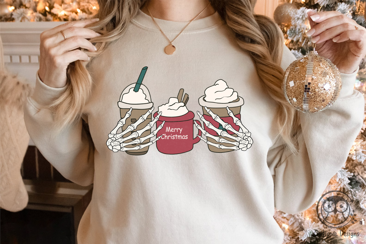 Skeleton Christmas Design Bundle, a Seasonal Illustration by Owlsome.Designs (Photo 5 of 8)