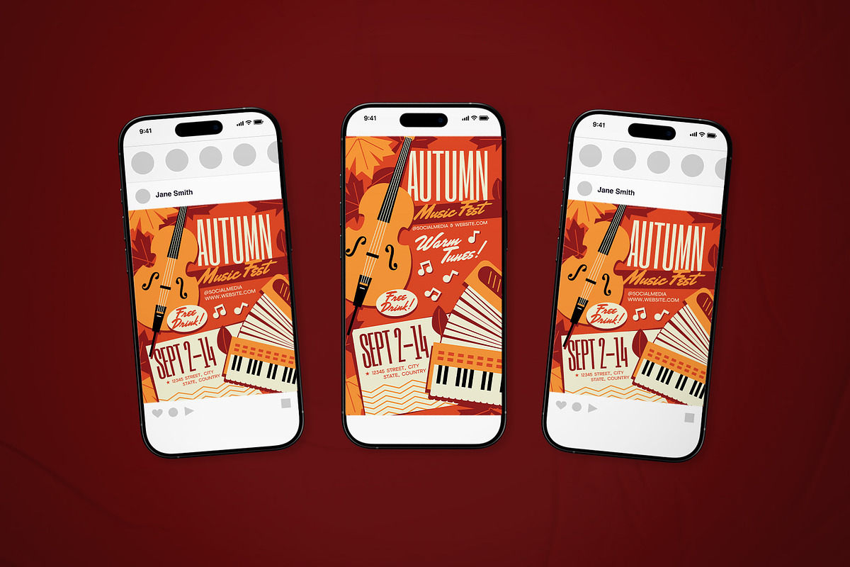 Autumn Music Festival Flyer Set, a Flyer Template by The Good Store (Photo 2 of 2)