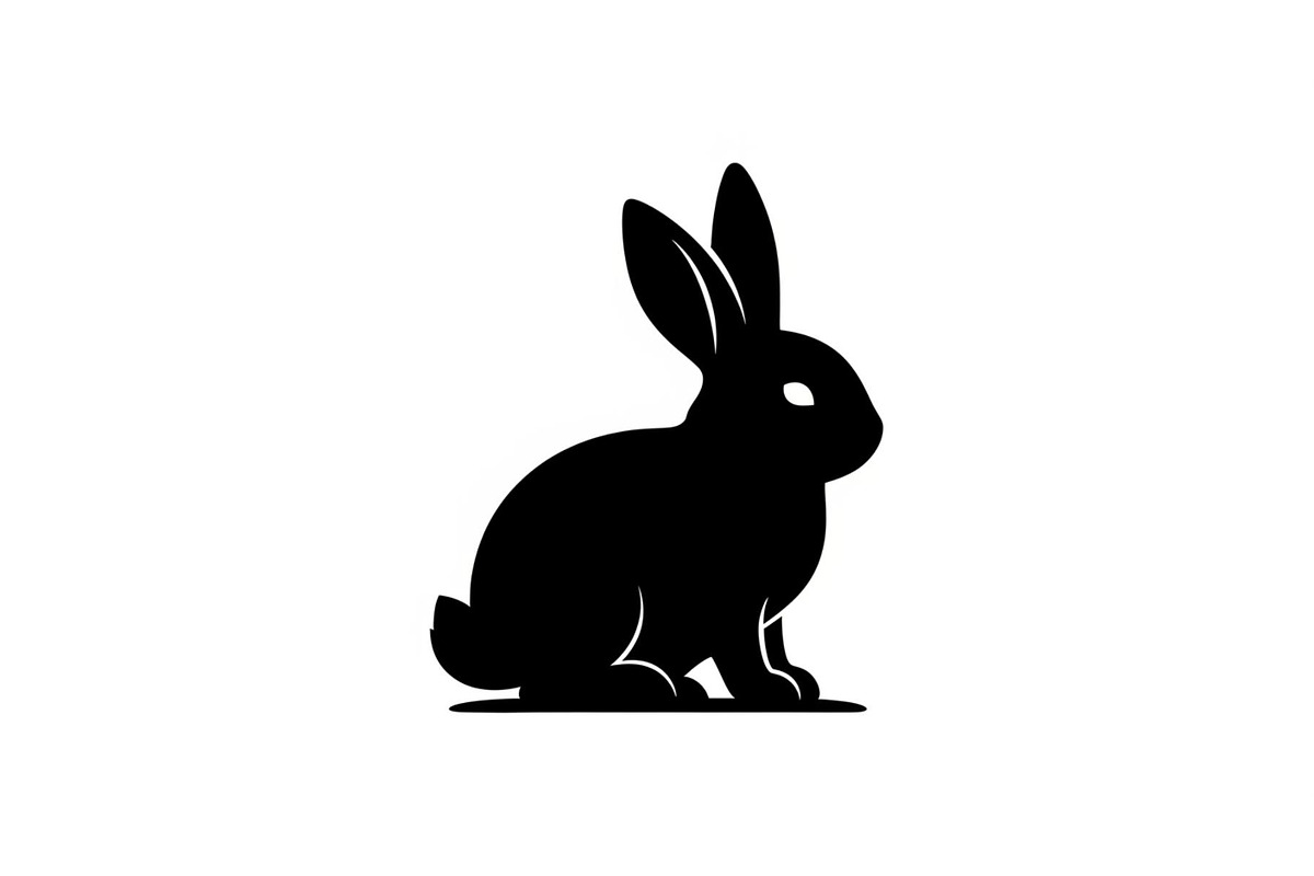 Cute Rabbit Silhouette Vector Bundle, an Illustration by yasushie (Photo 37 of 51)