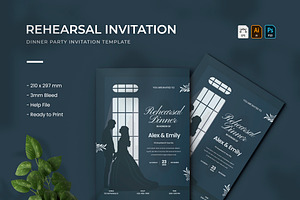 Rehearsal Dinner - Party Invitation, a Print Template by VUNIRA