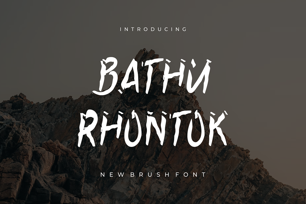 Bathu Rhontok - Font, a Handwritten Font by artchiles_design (Photo 1 of 5)