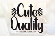 Cute Quality | Script Font, a Script Font by Scratchones (Thumbnail 1 of 8)