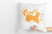 Handdrawn Corgi ClipArt set, an Animal Illustration by Ja Polina ArtShop (Thumbnail 5 of 5)