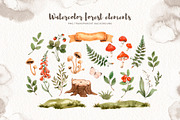 Watercolor Forest Little Animals set, an Animal Illustration by Alamella (Thumbnail 5 of 17)